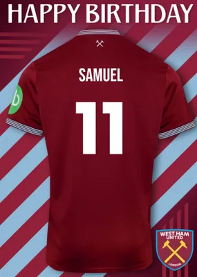 West Ham United Birthday Card