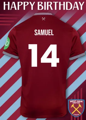 West Ham United Birthday Card