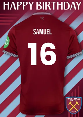 West Ham United Birthday Card