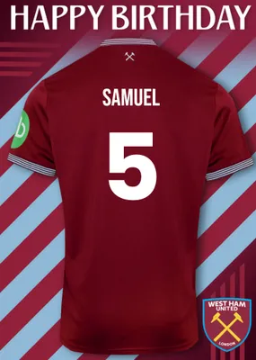 West Ham United Birthday Card