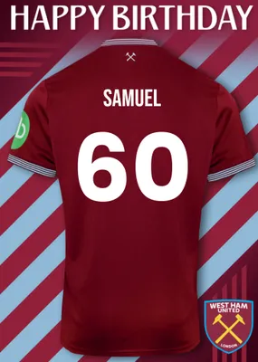 West Ham United Birthday Card
