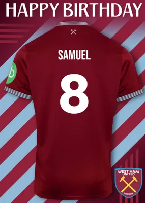 West Ham United Birthday Card
