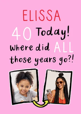 30 Today! Where Did All Those Years Go Photo Upload Birthday Card
