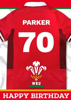 Welsh Rugby Union 18 Today Rugby Jersey Happy Birthday Card